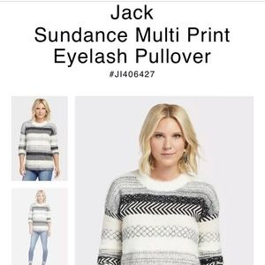 Jack Sundance multi print eyelash pullover